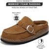 imageProject Cloud Genuine Leather MoccasinStyle Clogs for Women  Memory Foam and Water Resistant Mules Slipon  NonSlip and Durable Clogs Casual Shoes for Women Footwear CarlineChestnut