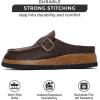 imageProject Cloud Genuine Leather MoccasinStyle Clogs for Women  Memory Foam and Water Resistant Mules Slipon  NonSlip and Durable Clogs Casual Shoes for Women Footwear CarlineBrown Distressed