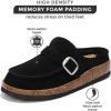 imageProject Cloud Genuine Leather MoccasinStyle Clogs for Women  Memory Foam and Water Resistant Mules Slipon  NonSlip and Durable Clogs Casual Shoes for Women Footwear CarlineBlack