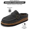 imageProject Cloud Genuine Leather MoccasinStyle Clogs for Women  Memory Foam and Water Resistant Mules Slipon  NonSlip and Durable Clogs Casual Shoes for Women Footwear CarlineDark Grey Flannel