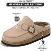 imageProject Cloud Genuine Leather MoccasinStyle Clogs for Women  Memory Foam and Water Resistant Mules Slipon  NonSlip and Durable Clogs Casual Shoes for Women Footwear CarlineStone Suede