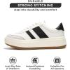imageProject Cloud Platform Sneakers for Women  Lightweight Memory Foam Insole Womens Sneakers  NonSlip Fashion Sneakers for Women Footwear  Womens Fashion Platform Shoes NitaWhiteblack Stripes