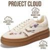 imageProject Cloud Platform Sneakers for Women Footwear  Memory Foam Insole Womens Shoes Lightweight and NonSlip Sole Lace Up Fashion Sneakers DodgeCream