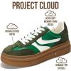 imageProject Cloud Platform Sneakers for Women Footwear  Memory Foam Insole Womens Shoes Lightweight and NonSlip Sole Lace Up Fashion Sneakers DodgeGreen