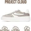 imageProject Cloud Platform Sneakers for Women Footwear  Memory Foam Insole Womens Shoes Lightweight and NonSlip Sole Lace Up Fashion Sneakers DodgeGrey
