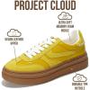 imageProject Cloud Platform Sneakers for Women Footwear  Memory Foam Insole Womens Shoes Lightweight and NonSlip Sole Lace Up Fashion Sneakers DodgeMustard