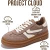 imageProject Cloud Platform Sneakers for Women Footwear  Memory Foam Insole Womens Shoes Lightweight and NonSlip Sole Lace Up Fashion Sneakers DodgeTaupe Multi