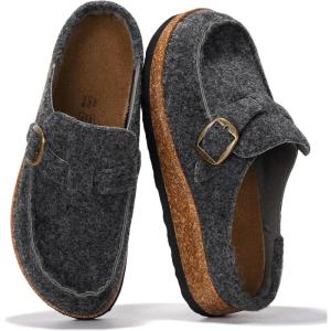 imageProject Cloud Genuine Leather MoccasinStyle Clogs for Women  Memory Foam and Water Resistant Mules Slipon  NonSlip and Durable Clogs Casual Shoes for Women Footwear CarlineDark Grey Flannel
