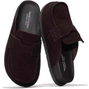 imageProject Cloud Genuine Suede Womens Clog  Memory Foam Arch Support NonSlip Sole Mules ampamp Clogs for Women Footwear  Platform Winter Shoes FoamyMaple Suede