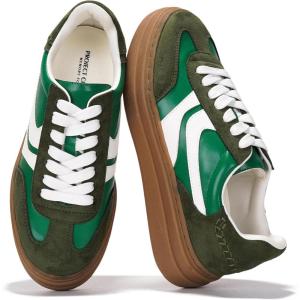 imageProject Cloud Platform Sneakers for Women Footwear  Memory Foam Insole Womens Shoes Lightweight and NonSlip Sole Lace Up Fashion Sneakers DodgeGreen