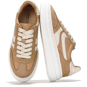 imageProject Cloud Platform Sneakers for Women Footwear  Memory Foam Insole Womens Shoes Lightweight and NonSlip Sole Lace Up Fashion Sneakers DodgeTan Mult