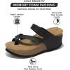 imageProject Cloud 100 Genuine Leather Platform Sandals Women  Memory Foam Womens Sandals ampamp Slippers Beach Essentials  Wedge for Women with Straps MojitoBlack