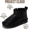 imageProject Cloud Genuine Leather Girls Boots  Lightweight ampamp Cozy Fur Ankle Boots with Memory Foam  Non Slip Kids Boots for Girls Perfect for Fall and Everyday WearBlack Leather