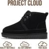 imageProject Cloud Genuine Leather Kids Boots  Lightweight FurLined Ankle Boots for Girls ampamp Boys with Memory Foam Insole  NonSlip Winter Kids Shoes NevadaBlack Suede