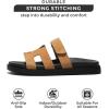 imageProject Cloud Genuine Leather Womens Sandals  Stylish ampamp Comfy Sandals for Women Footwear with Memory Foam Insole  SlipResistant Slides for Women MayvenChestnut
