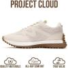 imageProject Cloud Trendy Sneakers for Women  Memory Foam and NonSlip Comfortable Casual Ladies Shoes for Womens Fashion Sneakers  Lightweight Laceup Shoes LeccoCream