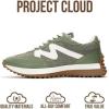 imageProject Cloud Trendy Sneakers for Women  Memory Foam and NonSlip Comfortable Casual Ladies Shoes for Womens Fashion Sneakers  Lightweight Laceup Shoes LeccoOlive
