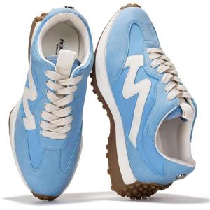 imageProject Cloud Trendy Sneakers for Women  Memory Foam and NonSlip Comfortable Casual Ladies Shoes for Womens Fashion Sneakers  Lightweight Laceup Shoes LeccoLight Blue