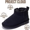 imageProject Cloud Genuine Leather Girls Boots  Lightweight ampamp Cozy Fur Ankle Boots with Memory Foam  Non Slip Kids Boots for Girls Perfect for Fall and Everyday WearNavy Suede