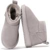 imageProject Cloud Genuine Leather Girls Boots  Lightweight ampamp Cozy Fur Ankle Boots with Memory Foam  Non Slip Kids Boots for Girls Perfect for Fall and Everyday WearLightgrey Suede