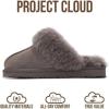 imageProject Cloud Genuine Leather Slippers for Women Footwear with Real Sheep Wool Lining Womens Clogs ampamp Mule  NonSlip IndoorOutdoor Scuff Womens Slippers with Memory Foam Insole HenkaFrost Suede