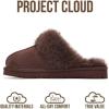 imageProject Cloud Genuine Leather Slippers for Women Footwear with Real Sheep Wool Lining Womens Clogs ampamp Mule  NonSlip IndoorOutdoor Scuff Womens Slippers with Memory Foam Insole HenkaChocolate Brown