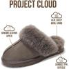 imageProject Cloud Genuine Leather Slippers for Women Footwear with Real Sheep Wool Lining Womens Clogs ampamp Mule  NonSlip IndoorOutdoor Scuff Womens Slippers with Memory Foam Insole HenkaFrost Suede
