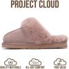 imageProject Cloud Genuine Leather Slippers for Women Footwear with Real Sheep Wool Lining Womens Clogs ampamp Mule  NonSlip IndoorOutdoor Scuff Womens Slippers with Memory Foam Insole HenkaDusty Pink Suede