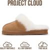 imageProject Cloud Genuine Leather Slippers for Women Footwear with Real Sheep Wool Lining Womens Clogs ampamp Mule  NonSlip IndoorOutdoor Scuff Womens Slippers with Memory Foam Insole HenkaChestnut