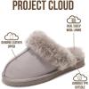 imageProject Cloud Genuine Leather Slippers for Women Footwear with Real Sheep Wool Lining Womens Clogs ampamp Mule  NonSlip IndoorOutdoor Scuff Womens Slippers with Memory Foam Insole HenkaGrey