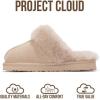 imageProject Cloud Genuine Leather Slippers for Women Footwear with Real Sheep Wool Lining Womens Clogs ampamp Mule  NonSlip IndoorOutdoor Scuff Womens Slippers with Memory Foam Insole HenkaSand Suede