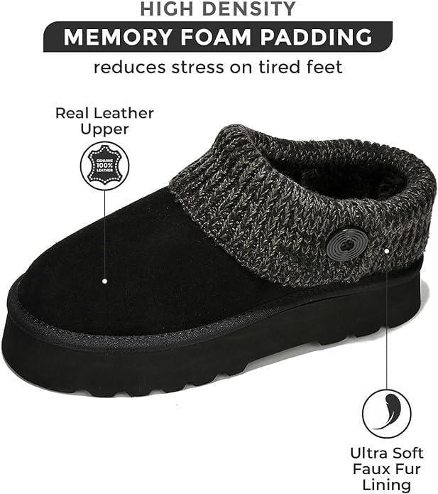 imageProject Cloud Womens Slippers with Memory Foam House Shoes ampamp Fuzzy Slippers  Nonslip Fur Lining House Shoes for Women Footwear Aspened