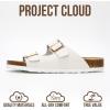 imageProject Cloud Genuine Leather Flat Sandals Women 2025 Beach Essentials Womens Sandals Memory Foam Vacation Essentials Slides for Women Footwear VenitaIvory