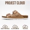 imageProject Cloud Genuine Leather Flat Sandals Women 2025 Beach Essentials Womens Sandals Memory Foam Vacation Essentials Slides for Women Footwear VenitaBronze
