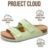 imageProject Cloud Genuine Leather Flat Sandals Women 2025 Beach Essentials Womens Sandals Memory Foam Vacation Essentials Slides for Women Footwear VenitaSage