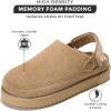 imageProject Cloud Genuine Suede Clogs for Women  Memory Foam Womens Clogs ampamp Mules with Adjustable Straps  Lightweight Platform Shoes NonSlip Slides GoldstarSand