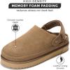 imageProject Cloud Genuine Suede Clogs for Women  Memory Foam Womens Clogs ampamp Mules with Adjustable Straps  Lightweight Platform Shoes NonSlip Slides GoldstarKhaki Suede