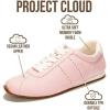 imageProject Cloud Sneakers for Women  Lightweight with Memory Foam Insole Womens Sneakers  Non Slip Work Shoes for Women Footwear  Lace Up Womens Casual Shoes PantherPink Micro