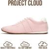 imageProject Cloud Sneakers for Women  Lightweight with Memory Foam Insole Womens Sneakers  Non Slip Work Shoes for Women Footwear  Lace Up Womens Casual Shoes PantherPink Micro