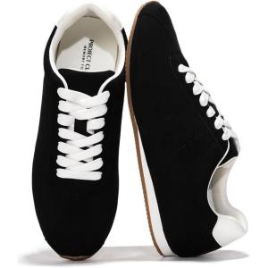 imageProject Cloud Sneakers for Women  Lightweight with Memory Foam Insole Womens Sneakers  Non Slip Work Shoes for Women Footwear  Lace Up Womens Casual Shoes PantherBlack Micro