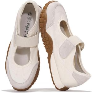 imageProject Cloud Womens Shoes  Lightweight Mary Jane Shoes Women with Memory Foam Insole  Non Slip Flats for Women Footwear  Womens Fashion Sneakers 2025 DonnaWhite