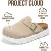 imageProject Cloud Genuine Leather Platform Clogs for Women Footwear  Memory Foam Arch Support Cork Footbed Casual Shoes ampamp Mules for Women 2025 Benton ChunkyBeige