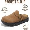 imageProject Cloud Genuine Leather Platform Clogs for Women Footwear  Memory Foam Arch Support Cork Footbed Casual Shoes ampamp Mules for Women 2025 Benton ChunkyTan