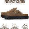 imageProject Cloud Genuine Leather Platform Clogs for Women Footwear  Memory Foam Arch Support Cork Footbed Casual Shoes ampamp Mules for Women 2025 Benton ChunkyFoss Suede