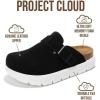 imageProject Cloud Genuine Leather Platform Clogs for Women Footwear  Memory Foam Arch Support Cork Footbed Casual Shoes ampamp Mules for Women 2025 Benton ChunkyBlack