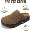 imageProject Cloud Genuine Leather Platform Clogs for Women Footwear  Memory Foam Arch Support Cork Footbed Casual Shoes ampamp Mules for Women 2025 Benton ChunkyFoss Suede