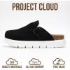 imageProject Cloud Genuine Leather Platform Clogs for Women Footwear  Memory Foam Arch Support Cork Footbed Casual Shoes ampamp Mules for Women 2025 Benton ChunkyBlack