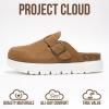 imageProject Cloud Genuine Leather Platform Clogs for Women Footwear  Memory Foam Arch Support Cork Footbed Casual Shoes ampamp Mules for Women 2025 Benton ChunkyChestnut
