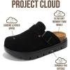 imageProject Cloud Genuine Leather Platform Clogs for Women Footwear  Memory Foam Arch Support Cork Footbed Casual Shoes ampamp Mules for Women 2025 Benton ChunkyBlackmono