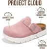 imageProject Cloud Genuine Leather Platform Clogs for Women Footwear  Memory Foam Arch Support Cork Footbed Casual Shoes ampamp Mules for Women 2025 Benton ChunkyMauv